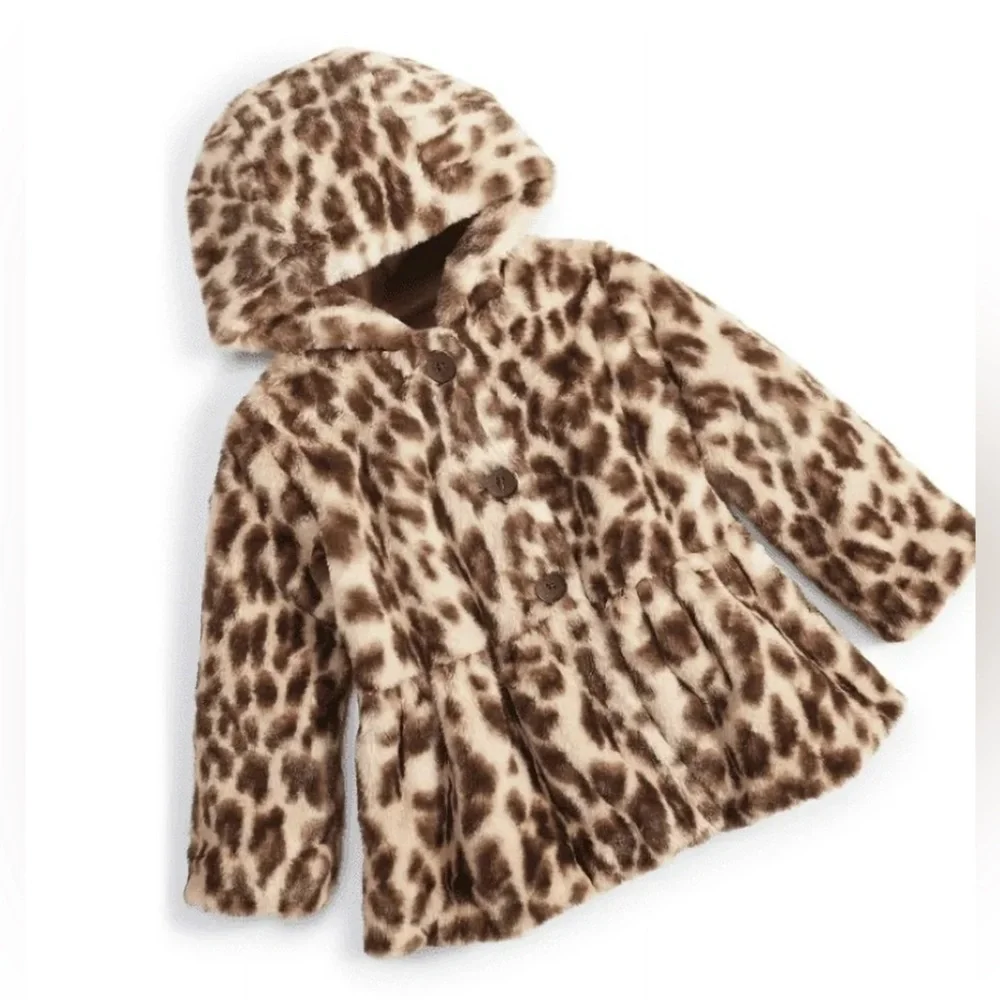 NWT First Impressions Baby Girl Dress Coat Faux‎ Fur Fall Winter Christmas